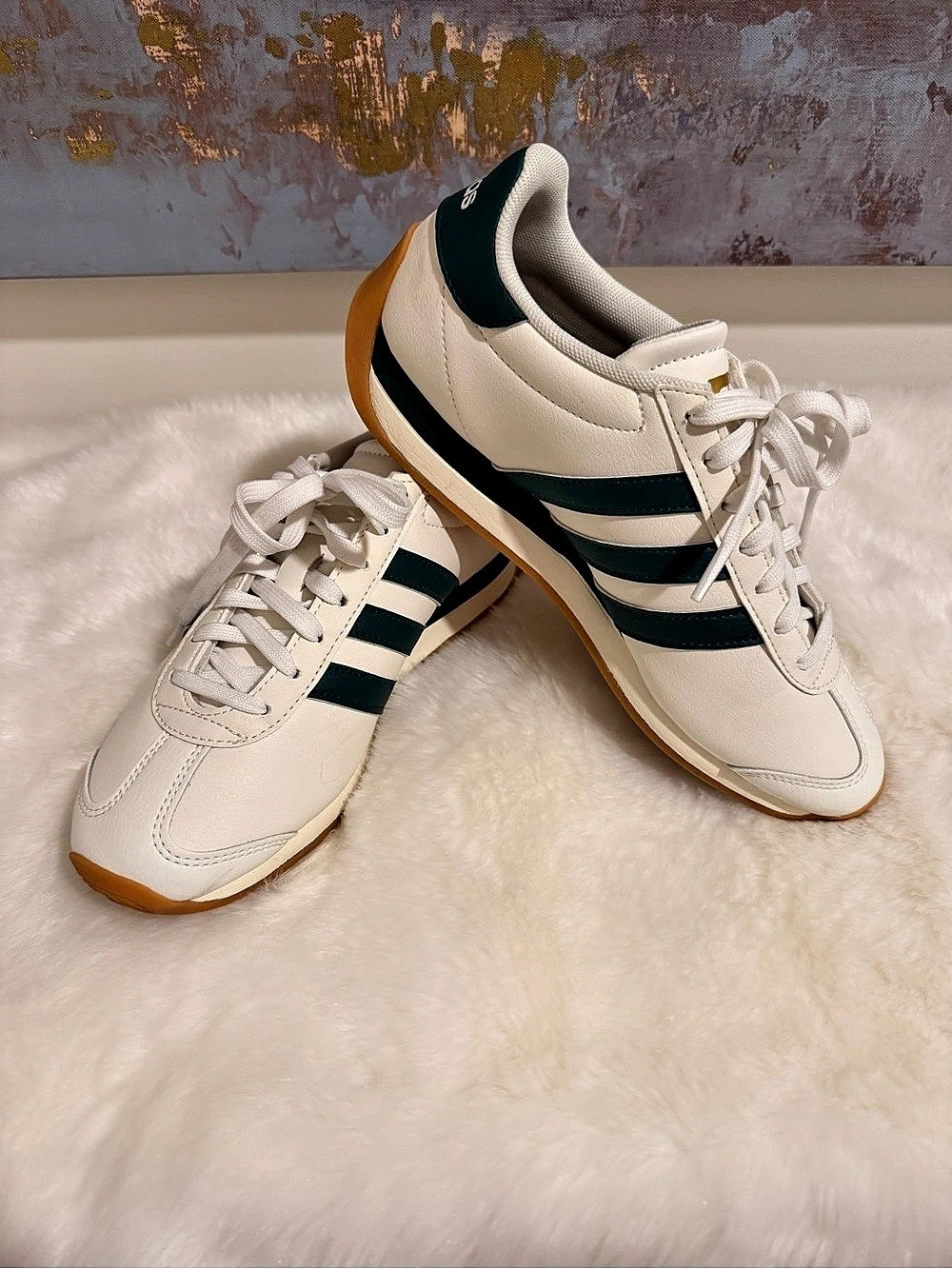 adidas Samba OG Sneakers White & Green US 8.5 Like New